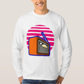 レトロラジオTシャツ | ヴィンテージクラシックミュージックグラフィック Tシャツ