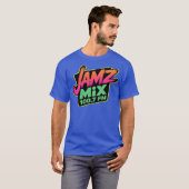 レトロラジオTシャツ – JAMZ MIX 100.7 FMネオンスタイル Tシャツ (正面フル)