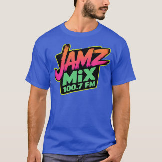 レトロラジオTシャツ – JAMZ MIX 100.7 FMネオンスタイル Tシャツ