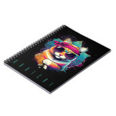 レトロラジカルキャット、バンダナとサングラス ノートブック (左側)