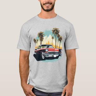 レトロラスタイルラグジュアリークラシックヴィンテージカー Tシャツ