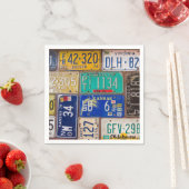 レトロラスティライセンスプレート スタンダードカクテルナプキン (インサイチュ)