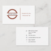 レトロラストサークルロゴ&ソーシャルメディア2 名刺 (正面/裏面)