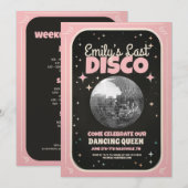 レトロラストディスコハラスメントウィークエンド招待状 招待状 (正面/裏面)