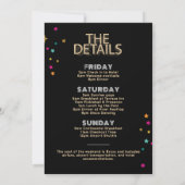 レトロラストディスコバチェロレッテ週末 招待状 (裏面)