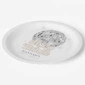 レトロラストディスコブライドブライダルシャワー ペーパープレート (アングル)