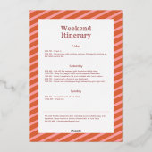 レトロラストディスコ女性のカーボーイバッハパーティー週末金ゴールド 箔招待状 (裏面)