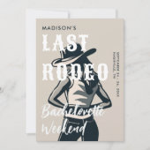 レトロラストロデオインクスケッチの旅程バチェロレッテ 招待状 (正面)