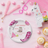 レトロラストロデオ女性のカーボーイウェスタンバチェロレッテ ペーパープレート (パーティー)