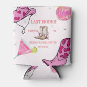 レトロラストロデオ女性のカーボーイウェスタンバチェロレッテ 缶クーラー (正面)