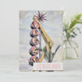 レトロラスベガスネバダスタイリッシュヴィンテージベガスストリップ 招待状 (スタンド正面)