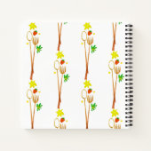 レトロラズベリーサラダパーソナライズされたレシピクックブック ノートブック (裏面)