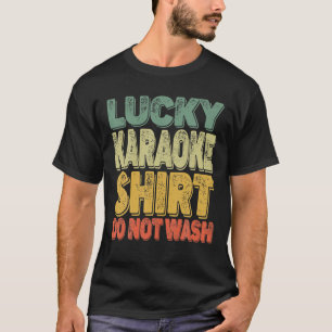 レトロラッキーカラオケ歌手，男性を洗わない Tシャツ
