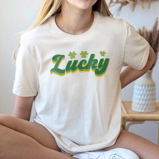 レトロラッキーシャツ、レトロSt patricks day Tシャツ