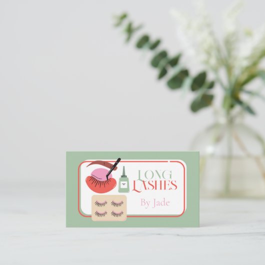 レトロラッシュエクステンションラッシュボーティシャン美しい 名刺 (スタンド正面)