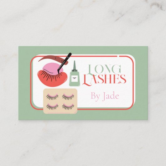 レトロラッシュエクステンションラッシュボーティシャン美しい 名刺 (正面)