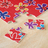 レトロラディバグと花 ジグソーパズル (側面)