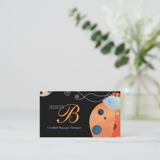 レトロラディバグユニークモノグラム 名刺 (スタンド正面)