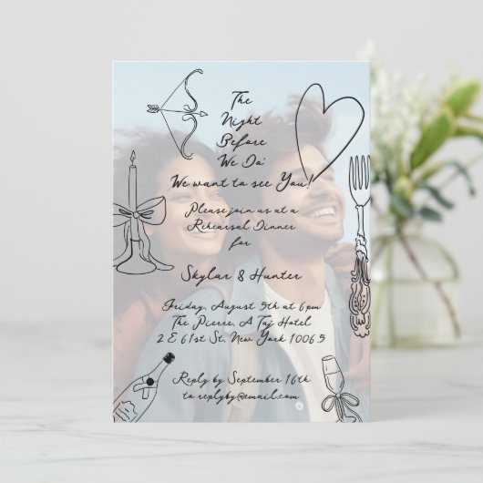 レトロラドルチェヴィタリハーサルディナーオーバーレイ写真 招待状 (スタンド正面)