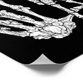 レトロラハンズスケルトンロサンゼルスハンドサインホール ポスター (角)