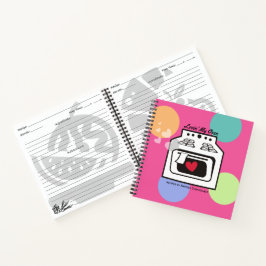 レトロラブオーブンパーソナル料理本レシピ手帳 ノートブック