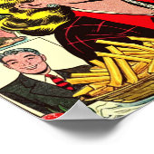 レトロラブカップル漫画 ポスター (角)