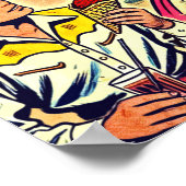 レトロラブカップル漫画 ポスター (角)