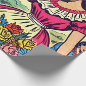 レトロラブカップル漫画 ラッピングペーパー (角)