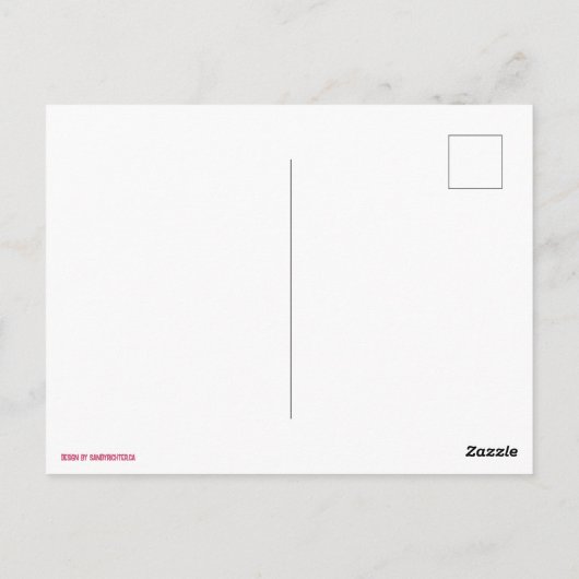 レトロラブタイポグラフィオンヴィンテージサンセットストライプズ ポストカード (裏面)