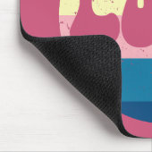 レトロラブタイポグラフィオンヴィンテージサンセットストライプズ マウスパッド (コーナー)