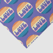 レトロラブタイポグラフィオンヴィンテージサンセットストライプズ 薄葉紙 (詳細)