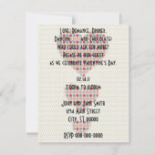 レトロラブバレンタインデーパーティー 招待状 (裏面)