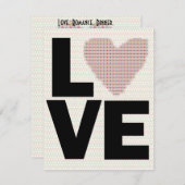 レトロラブバレンタインデーパーティー 招待状 (正面/裏面)