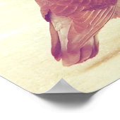 レトロラブバードキスをするピジョン ポスター (角)