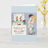 レトロラブバード記念グリーティングカード カード (黄色い花)