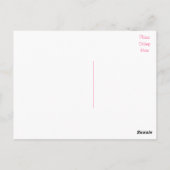 レトロラブピンク明るい赤紫色ヴィンテージヒッピー ポストカード (裏面)