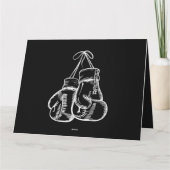 レトロラブホワイトボクシンググローブギフトボクサーギフト カード (裏面)