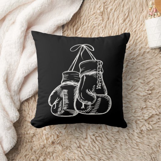 レトロラブホワイトボクシンググローブギフトボクサーギフト クッション (ブランケット)