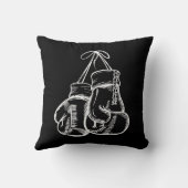 レトロラブホワイトボクシンググローブギフトボクサーギフト クッション (裏面)