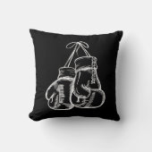 レトロラブホワイトボクシンググローブギフトボクサーギフト クッション (正面)