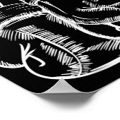 レトロラブホワイトボクシンググローブギフトボクサーギフト ポスター (角)