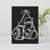 レトロラブホワイトボクシンググローブギフトボクサーギフト 招待状 (スタンド正面)