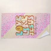 レトロラブライクイエス ビーチタオル (正面)