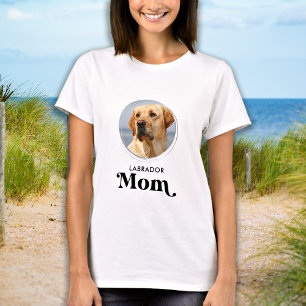レトロラブラドールMOMパーソナライズドッグラバーペットフォト Tシャツ