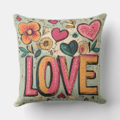 レトロラブ開花 クッション (裏面)