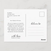 レトロラブ&サンクス ホワイトアーチ フォト ウェディング ポストカード (裏面)