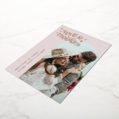 レトロラブ&スター感謝していズフォイル招待状 箔招待状 (回転した状態)