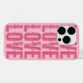 レトロラブ – ヴィンテージピンク動揺してタイポグラフィ Case-Mate iPhoneケース (裏面 (横))