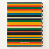 レトロラブ&信仰ノートブパーソナライズされたック ノートブック (裏面)