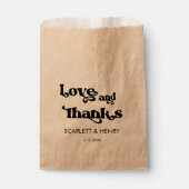 レトロラブ&感謝してい結婚式の引き出物 フェイバーバッグ (正面)